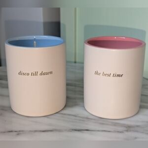 2 Kate Spade Candles "the best time" + "disco till dawn"  Brand New